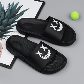 Men's Comfy Slides, Casual Non Slip Slippers, Open Toe Shoes For Indoor Outdoor Beach Shower