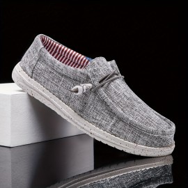 Men's Canvas Sneakers Shoes, Breathable Non-slip Slip On Shoes, Men's Shoes, Spring And Summer