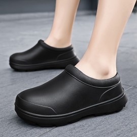 Men's Solid EVA Clogs, Oil Proof Waterproof Non-slip Slip On Shoes, Chef Shoes Kitchen Cook Shoes Hospital Shoes