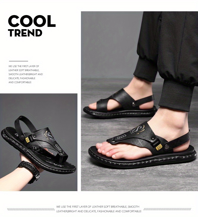 mens trendy outdoor flip flops casual sandals with assorted colors details 5