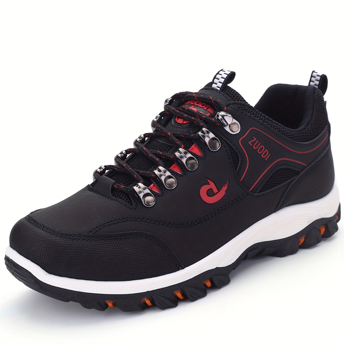 mens lace up sneakers athletic shoes wear resistant and breathable hiking shoes details 5