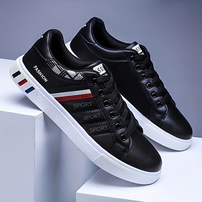 mens trendy low top lace up skate shoes wear resistant non slip sneakers mens footwear details 2