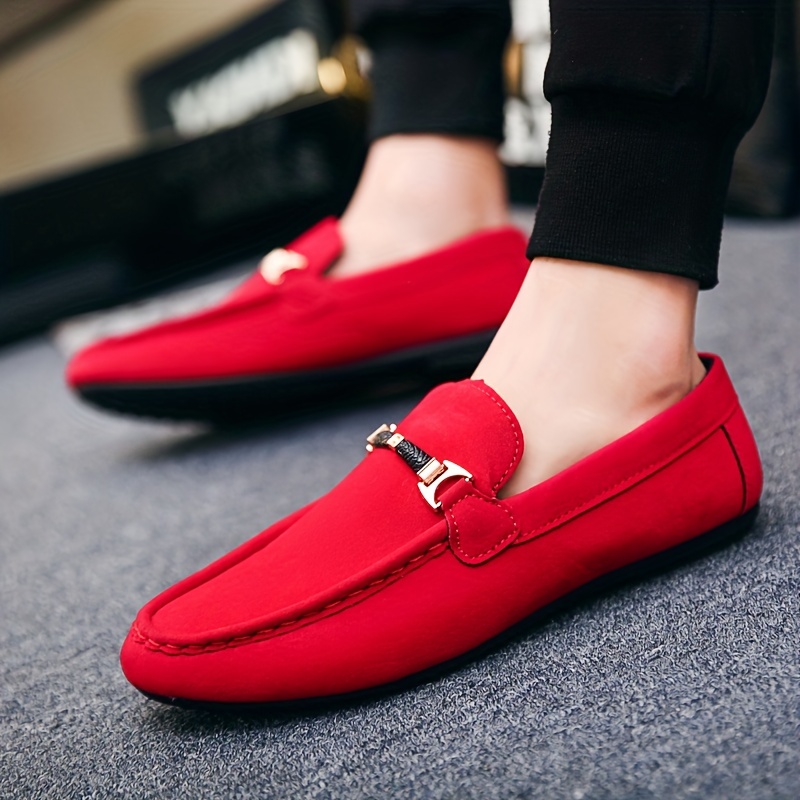 mens faux suede moccasin loafer shoes comfy non slip slip on shoes mens shoes spring and summer details 3