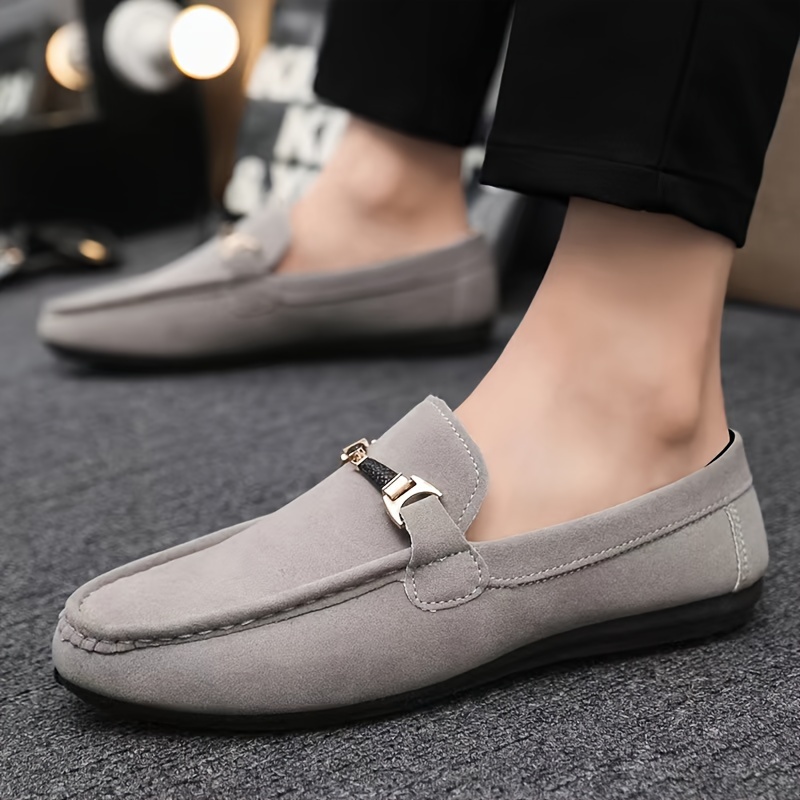 mens faux suede moccasin loafer shoes comfy non slip slip on shoes mens shoes spring and summer details 7